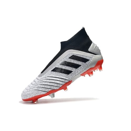 adidas Predator 19+ FG Zapatos - Plata Negro Rojo_8.jpg